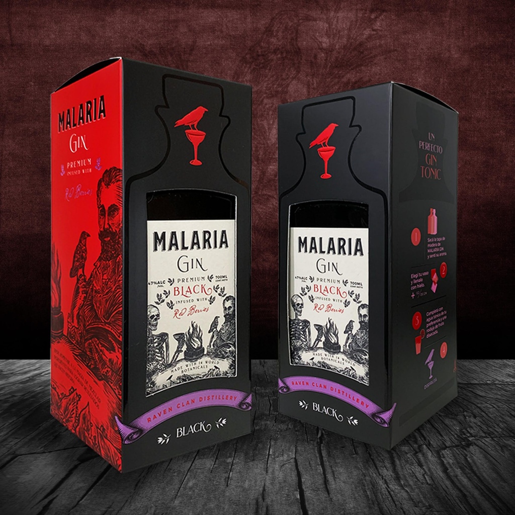 Gin Malaria Estuche - Black - Botella 700c