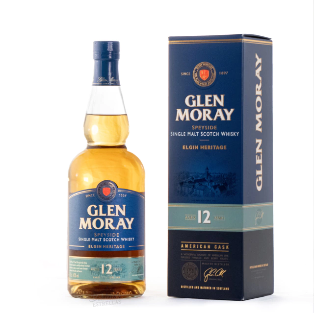 Whisky Glen Moray Elgin Heritage 12 Años - Single Malt Botella 700c