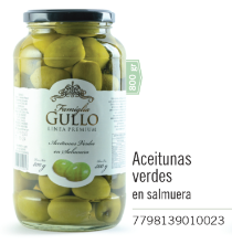 Gullo - Aceitunas Verdes en Salmuera T°00 - Frasco 800g