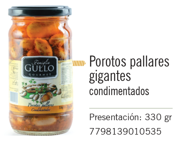 Gullo en Aceite - Porotos Pallares Condimentados 330g