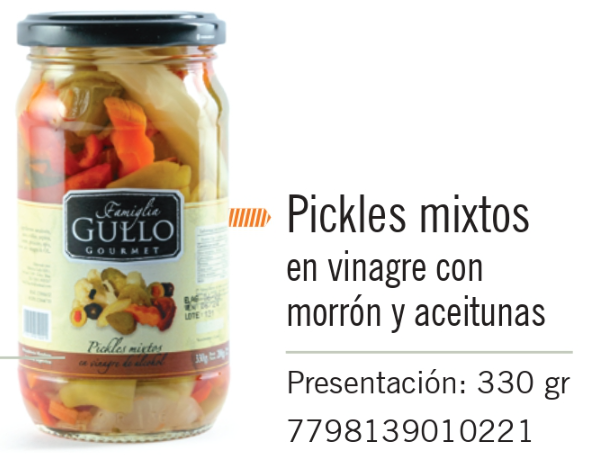 Gullo en Vinagre de Alcohol - Pickles Mixtos 330g