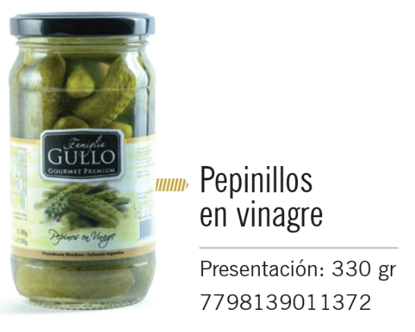 Gullo en Vinagre de Alcohol - Pepinos 330g