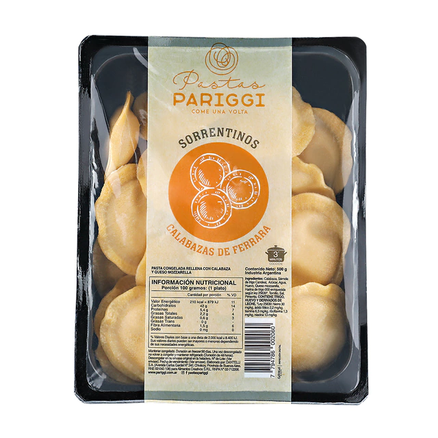 Pariggi Sorrentinos al Huevo de Calabaza 500g 