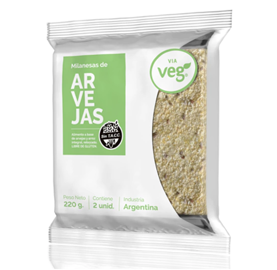 Vegabundancia - Milanesas de Arvejas 2u x 220gr - Sin Gluten  