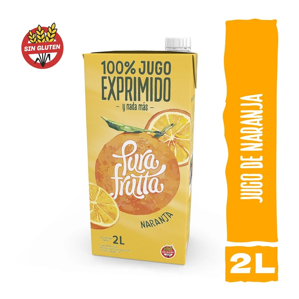 PURA FRUTA Jugo 100% Exprimido Pura Frutta Naranja 2000ml
