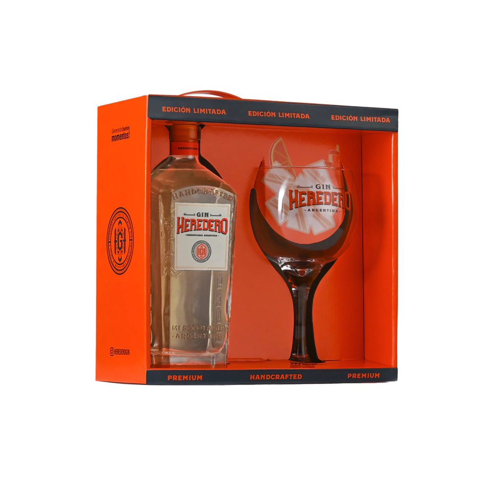 Gin Heredero - Mandarina Estuche 1Botella 1 Copa