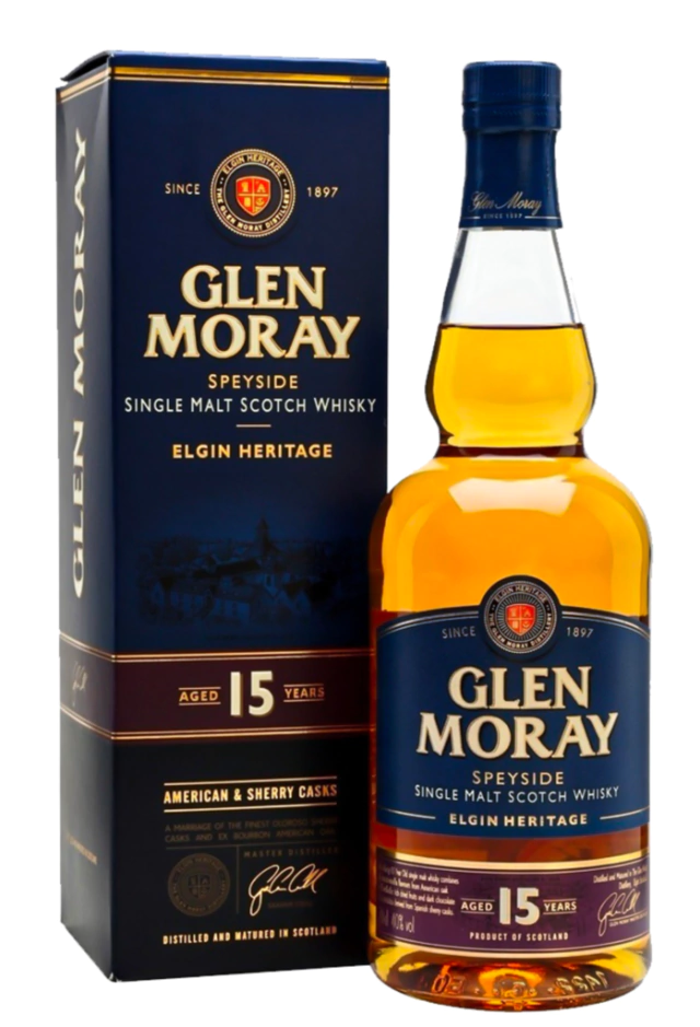 Whisky Glen Moray Elgin Heritage 15 Años - Single Malt Botella 700c