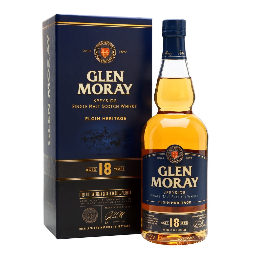 Whisky Glen Moray Elgin Heritage 18 Años - Single Malt Botella 700c