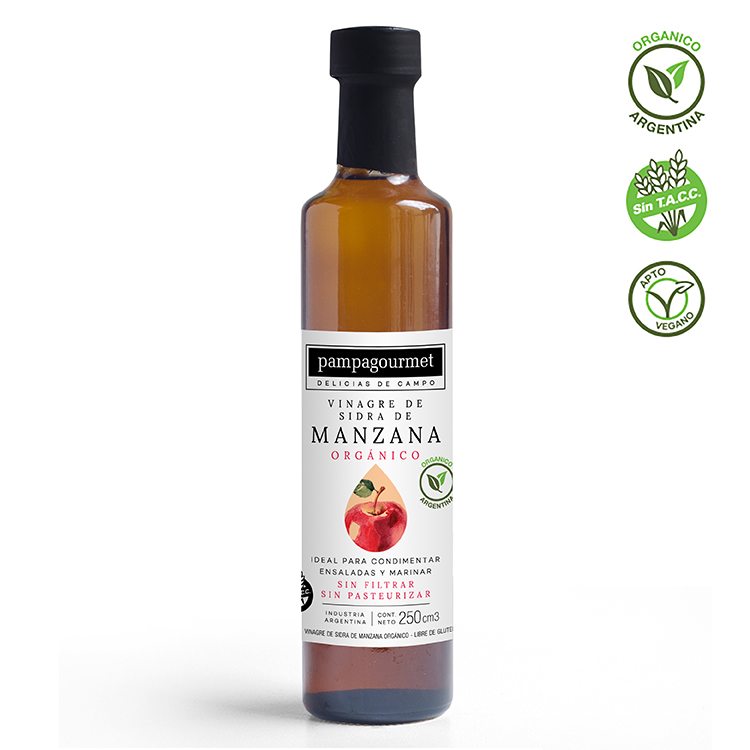 Pampa Gourmet Vinagre Organico Manzana 250g
