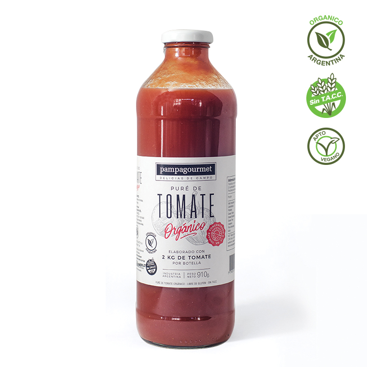 Pampa Gourmet Pure de Tomate Orgánico 910g