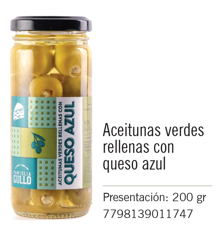 [445] Gullo - Aceituna rellena Queso Azul 330g
