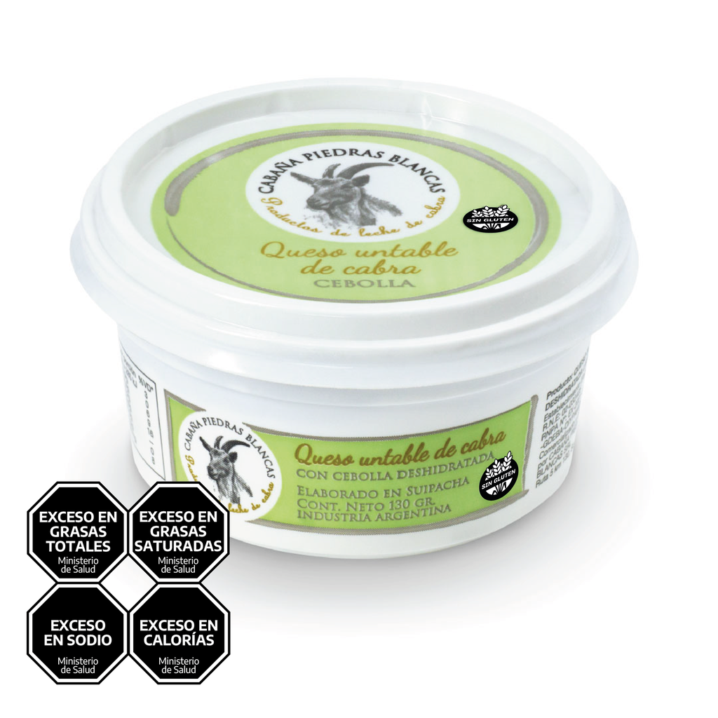 PIEDRAS BLANCAS Queso Cabaña Untable Cebolla 130gr