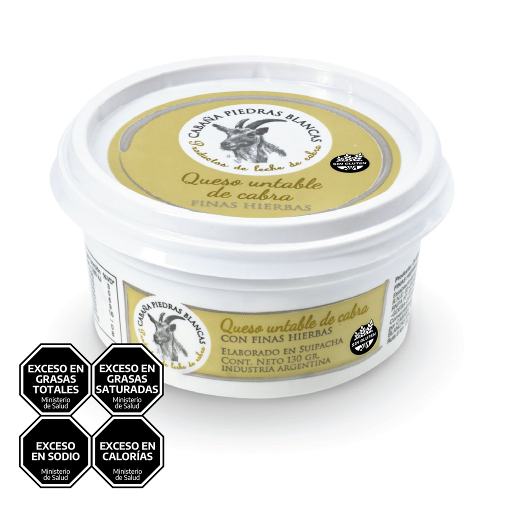 PIEDRAS BLANCAS Queso Cabaña Untable Finas Hierbas 130gr