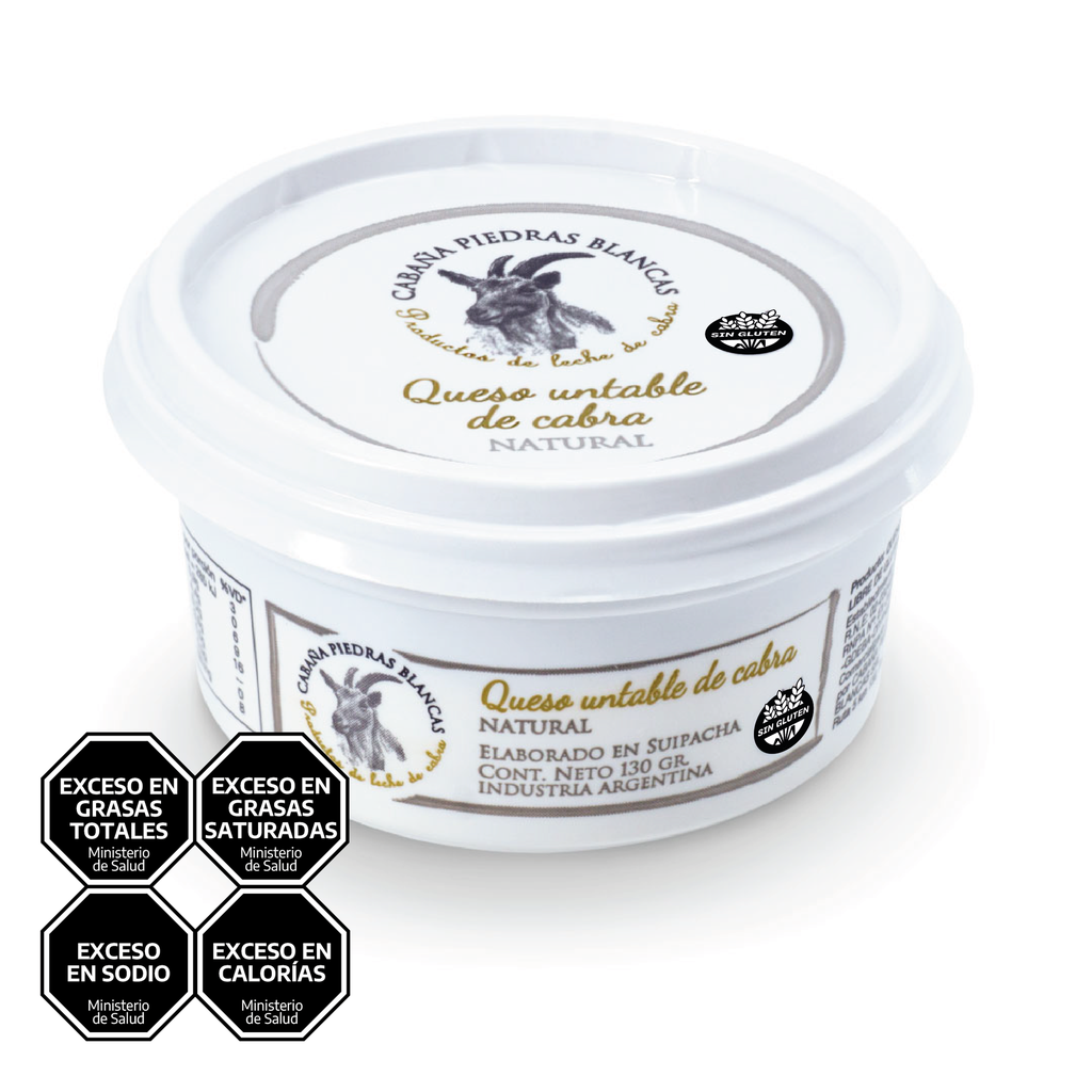 Queso Cabaña Piedras Blancas Untable Natural 130gr        