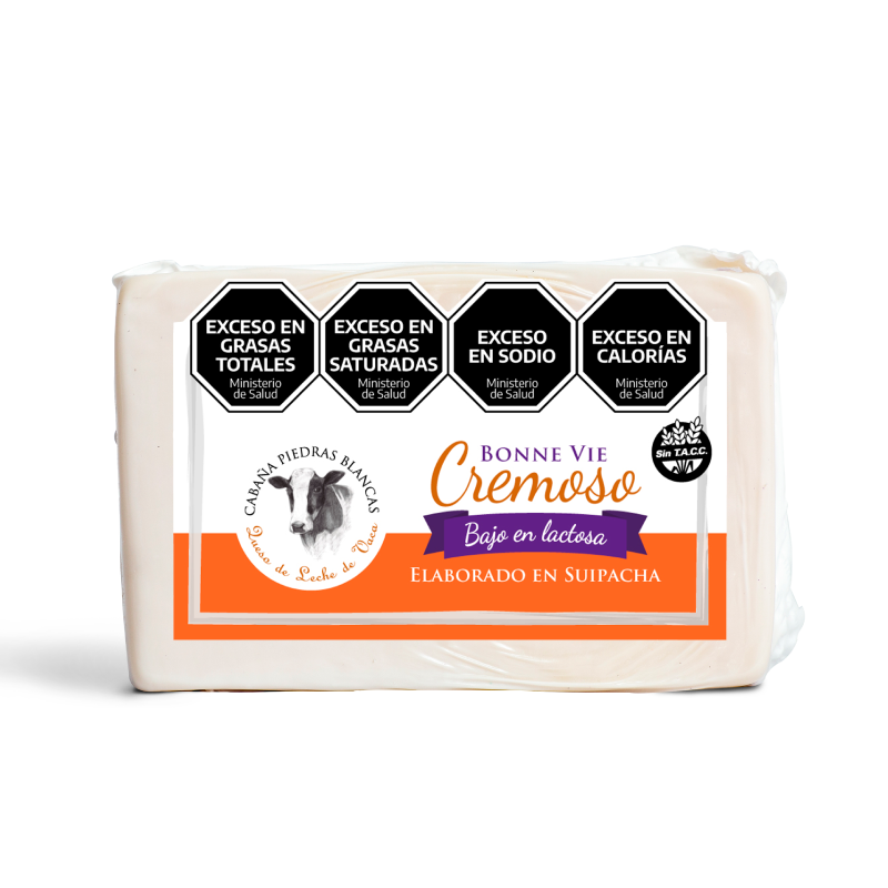 PIEDRAS BLANCAS Queso Cabaña Cremoso Bajo Lactosa 1K