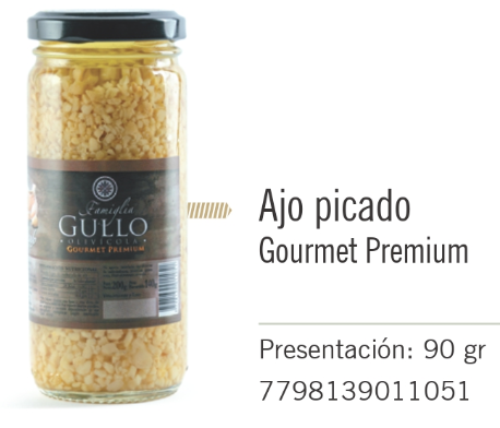 [1051] Gullo - Ajo Picado Gourmet Premium - Frasco 90g   