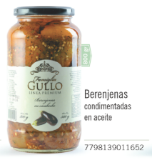 [271] Gullo - Berenjenas Condimentadas en Aceite - Frasco 800g 