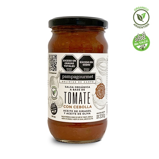 [7798131061986] Pampa Gourmet Salsa Orgánica Tomate con Cebolla 330g